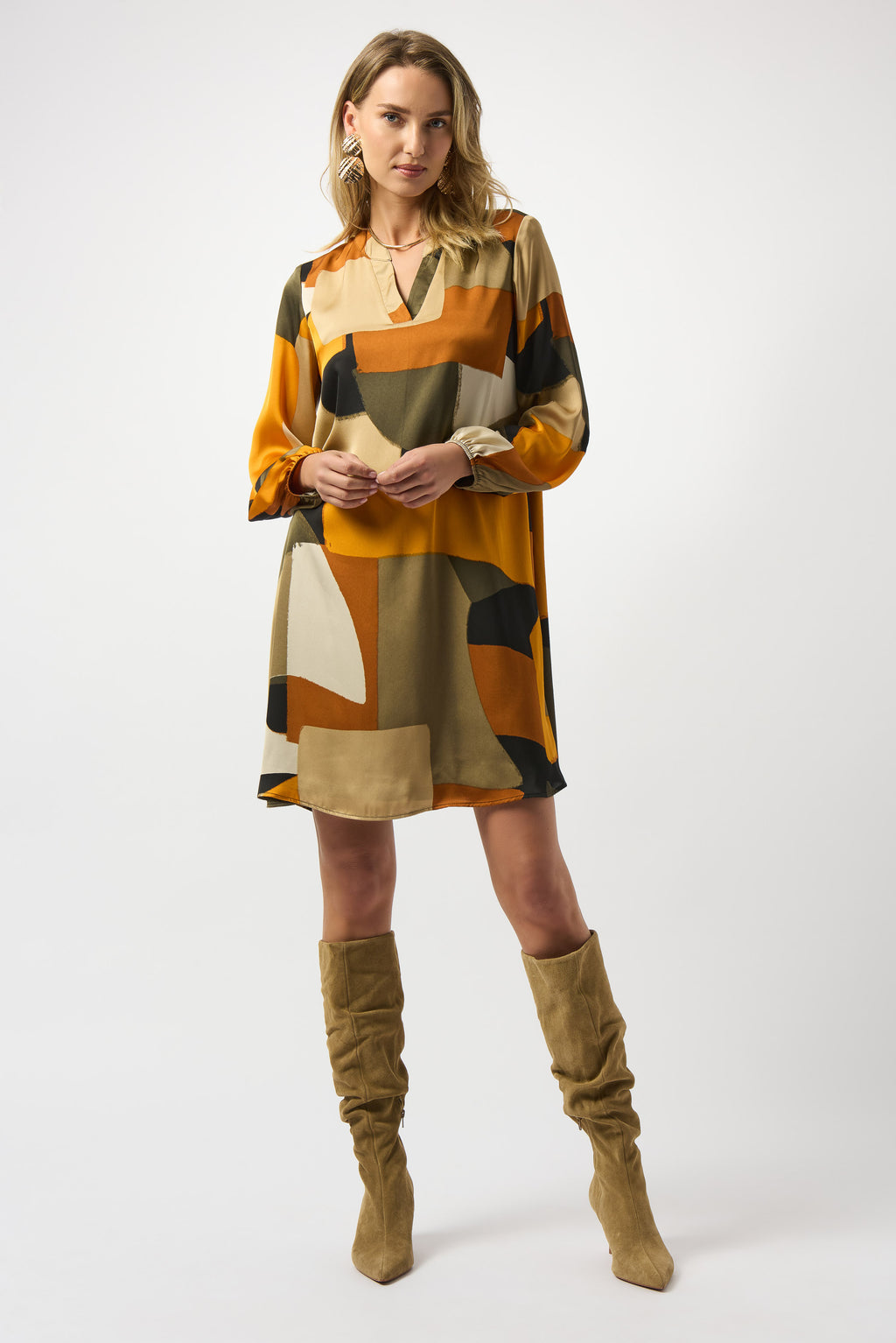 Jurken lange mouw multicolor Joseph Ribkoff