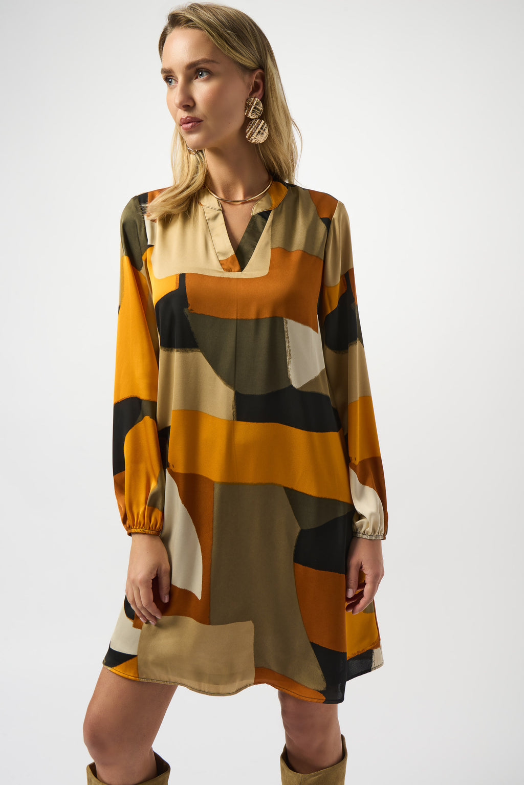 Jurken lange mouw multicolor Joseph Ribkoff