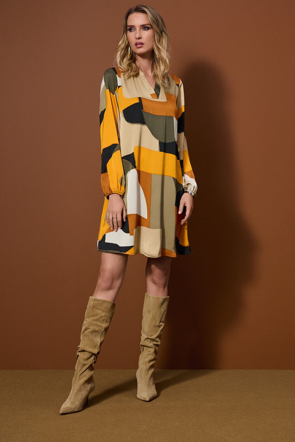 Jurken lange mouw multicolor Joseph Ribkoff