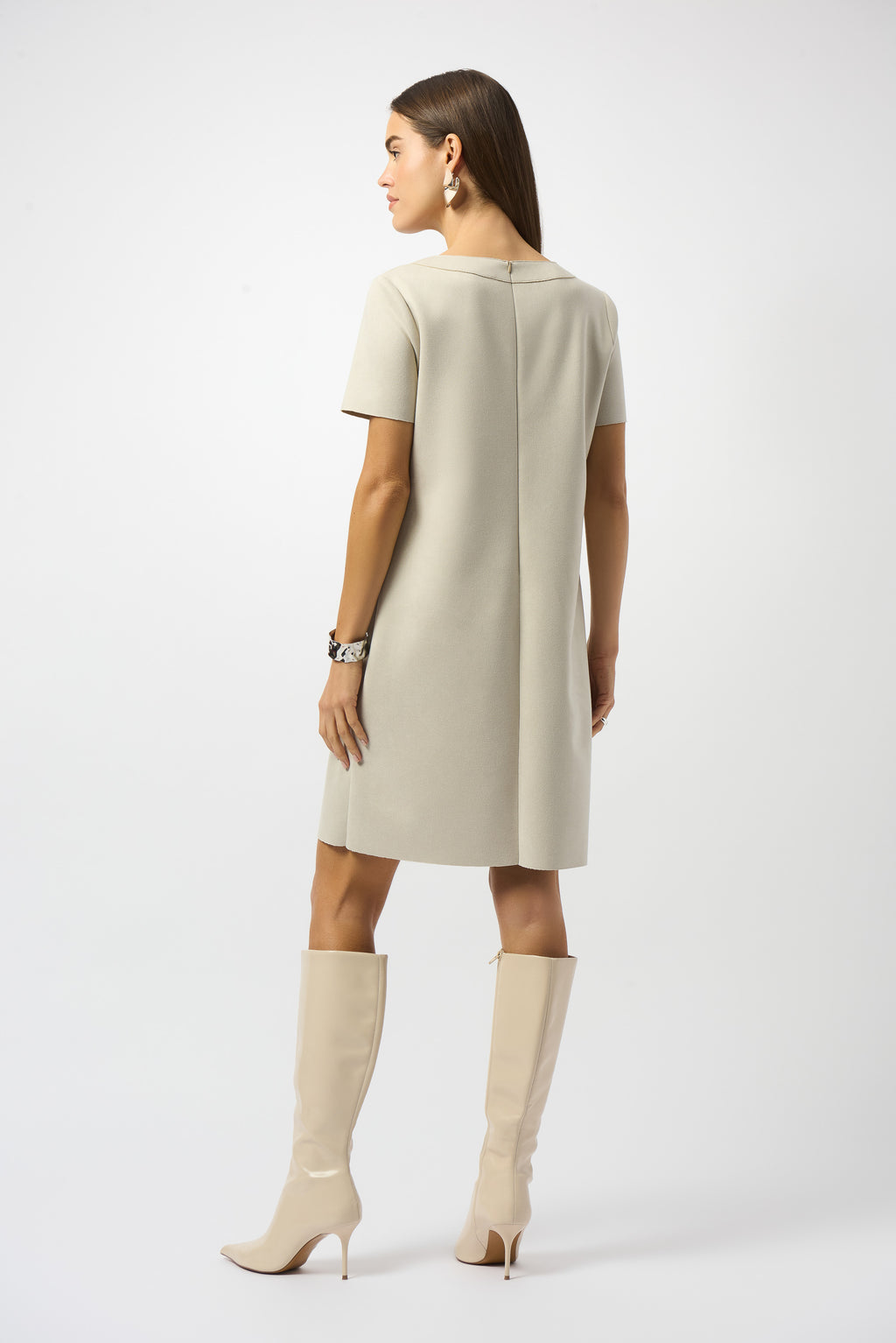 Jurken korte mouw beige Joseph Ribkoff