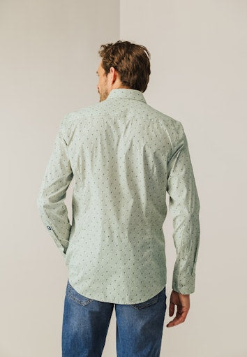 Hemden lange mouw groen State of Art