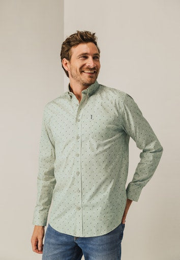 Hemden lange mouw groen State of Art