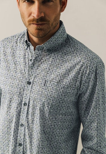 Hemden lange mouw blauw State of Art