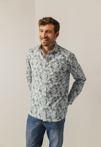 Hemden lange mouw groen State of Art