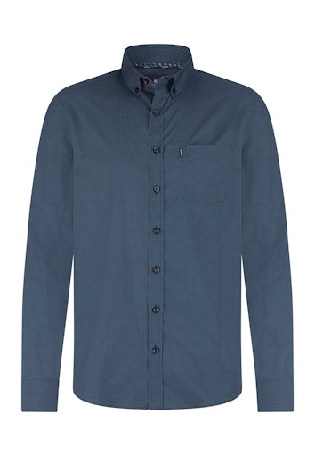 Hemden lange mouw blauw State of Art