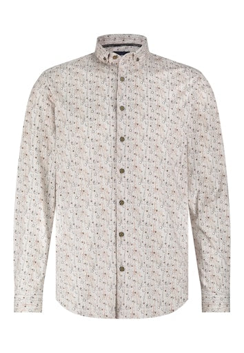 Hemden lange mouw bruin State of Art