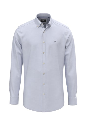 Hemden lange mouw blauw Fynch-Hatton