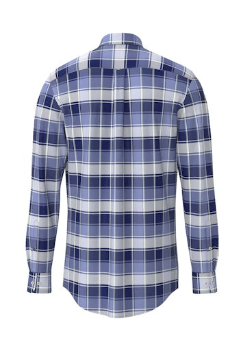 Hemden lange mouw blauw Fynch-Hatton