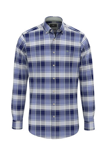 Hemden lange mouw blauw Fynch-Hatton