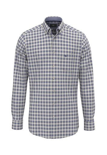 Hemden lange mouw blauw Fynch-Hatton