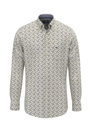 Hemden lange mouw blauw Fynch-Hatton