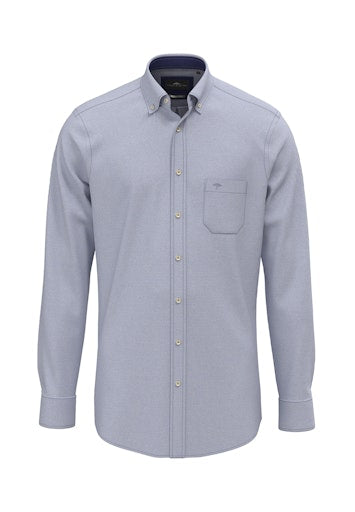 Hemden lange mouw blauw Fynch-Hatton