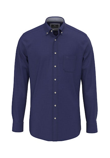 Hemden lange mouw blauw Fynch-Hatton