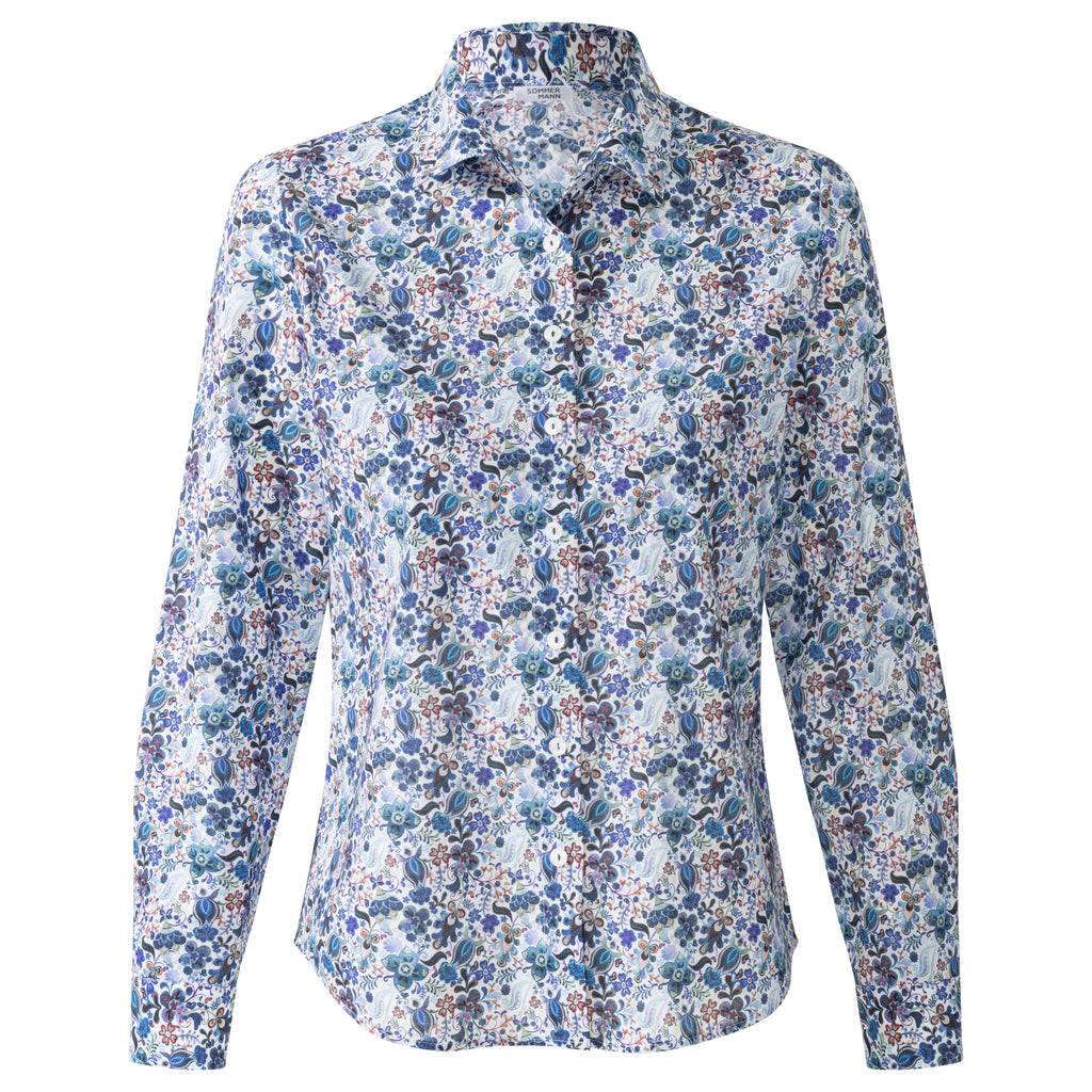 Blouses lange mouw blauw Sommermann