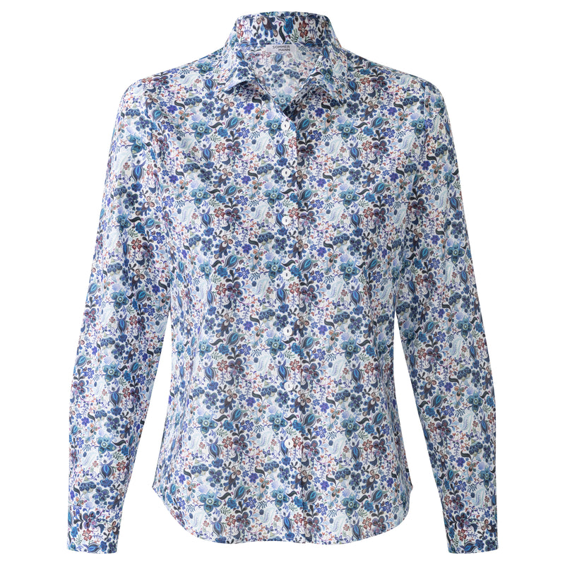 Blouses lange mouw blauw Sommermann