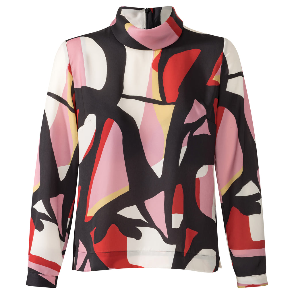 Blouses lange mouw rood Sommermann