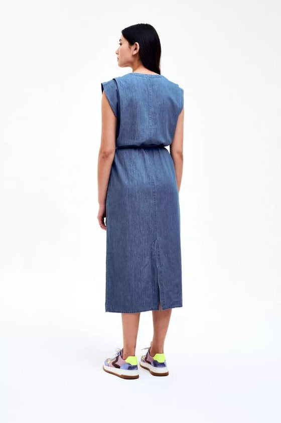 Jurken korte mouw blauw CKS