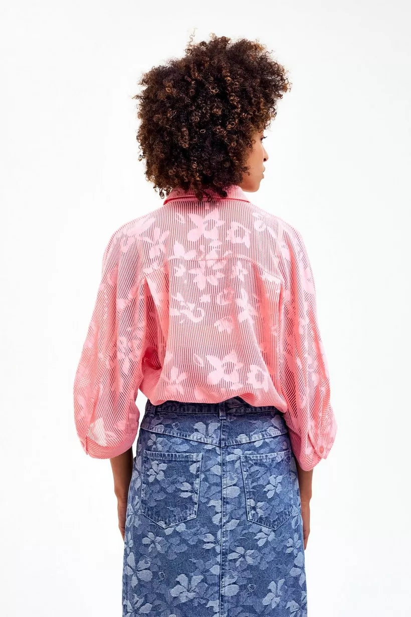 Blouses lange mouw oranje CKS