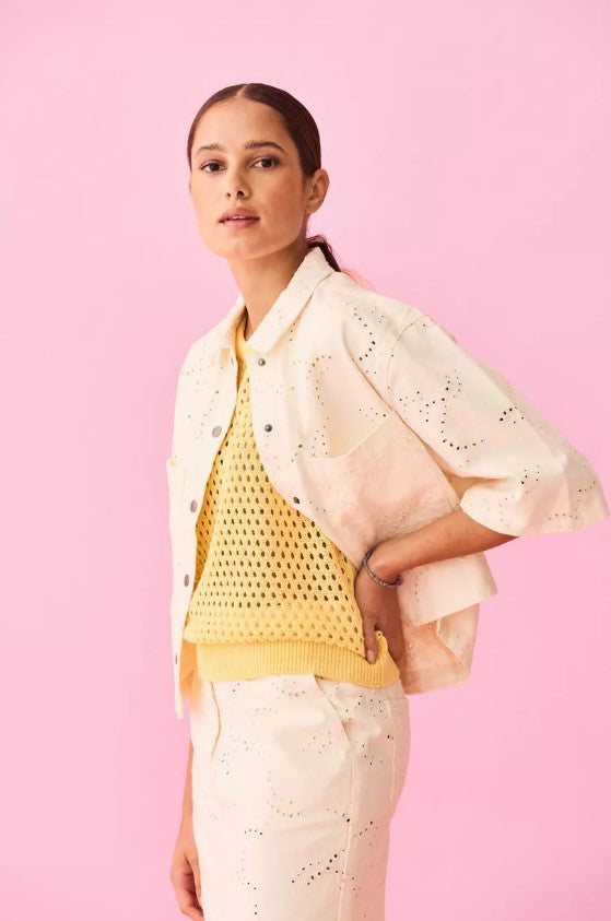 Blouses lange mouw beige CKS