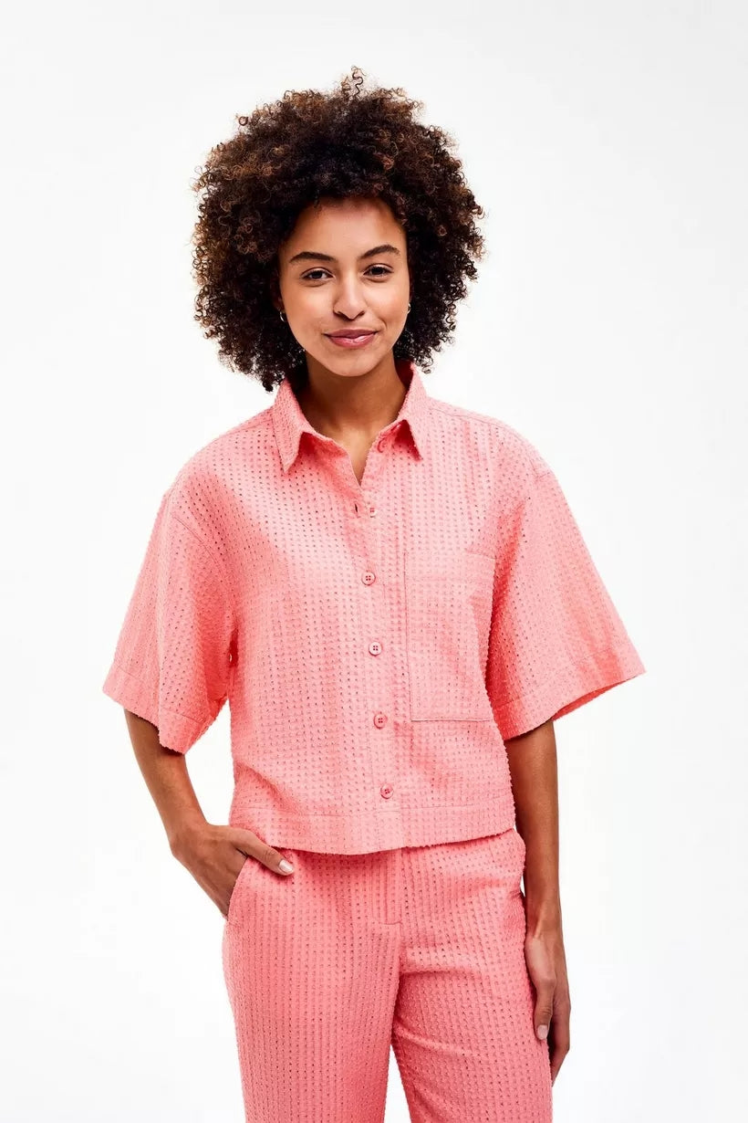Blouses korte mouw oranje CKS