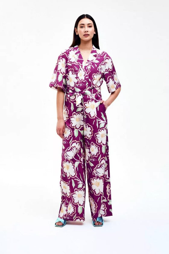 Jumpsuits korte mouw paars CKS