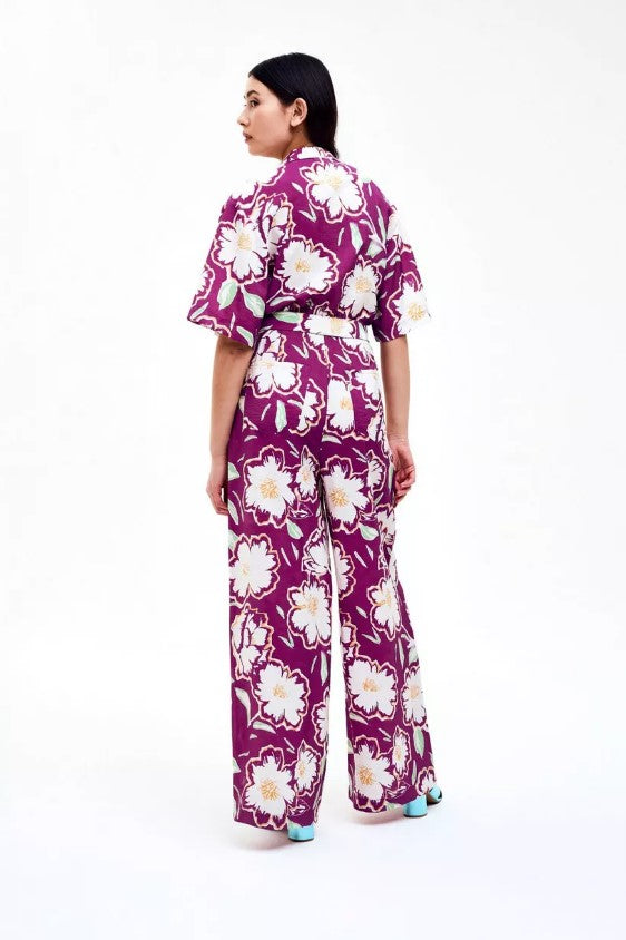 Jumpsuits korte mouw paars CKS