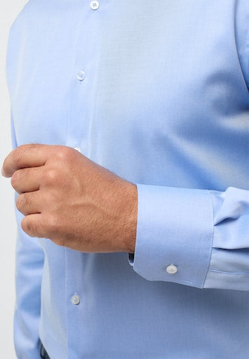 Hemden lange mouw blauw ETERNA