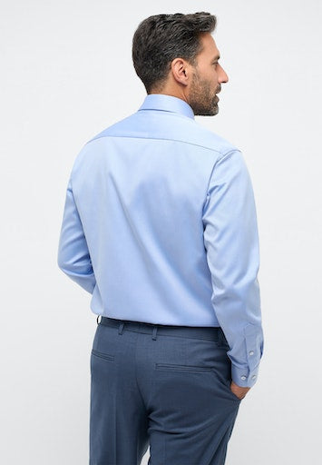 Hemden lange mouw blauw ETERNA