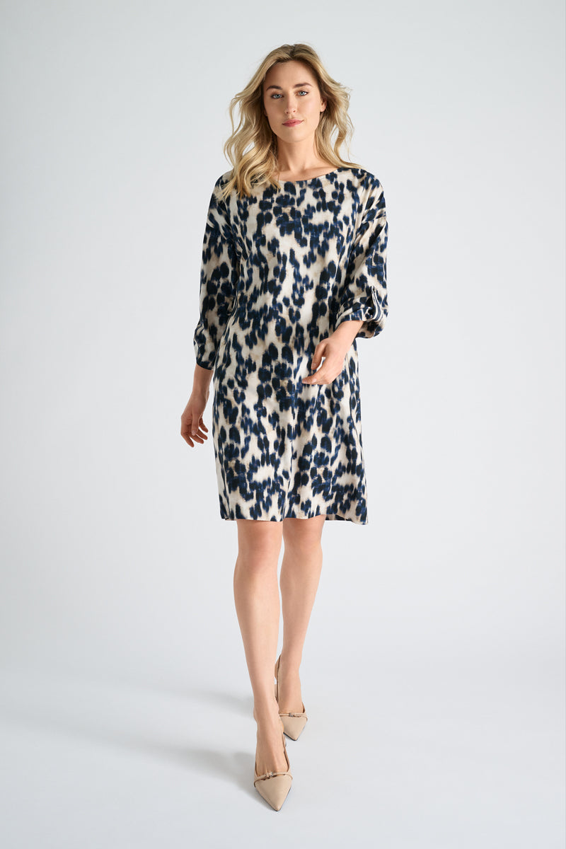 Jurken lange mouw blauw Marie Méro