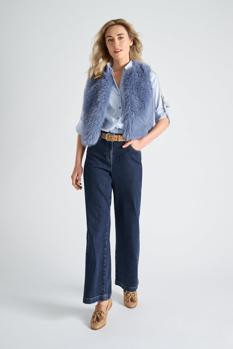 Blouses lange mouw blauw Marie Méro