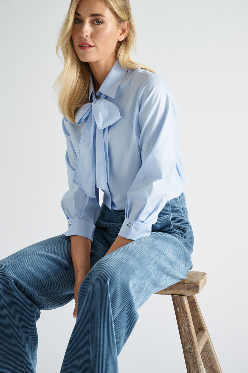 Blouses lange mouw blauw Marie Méro