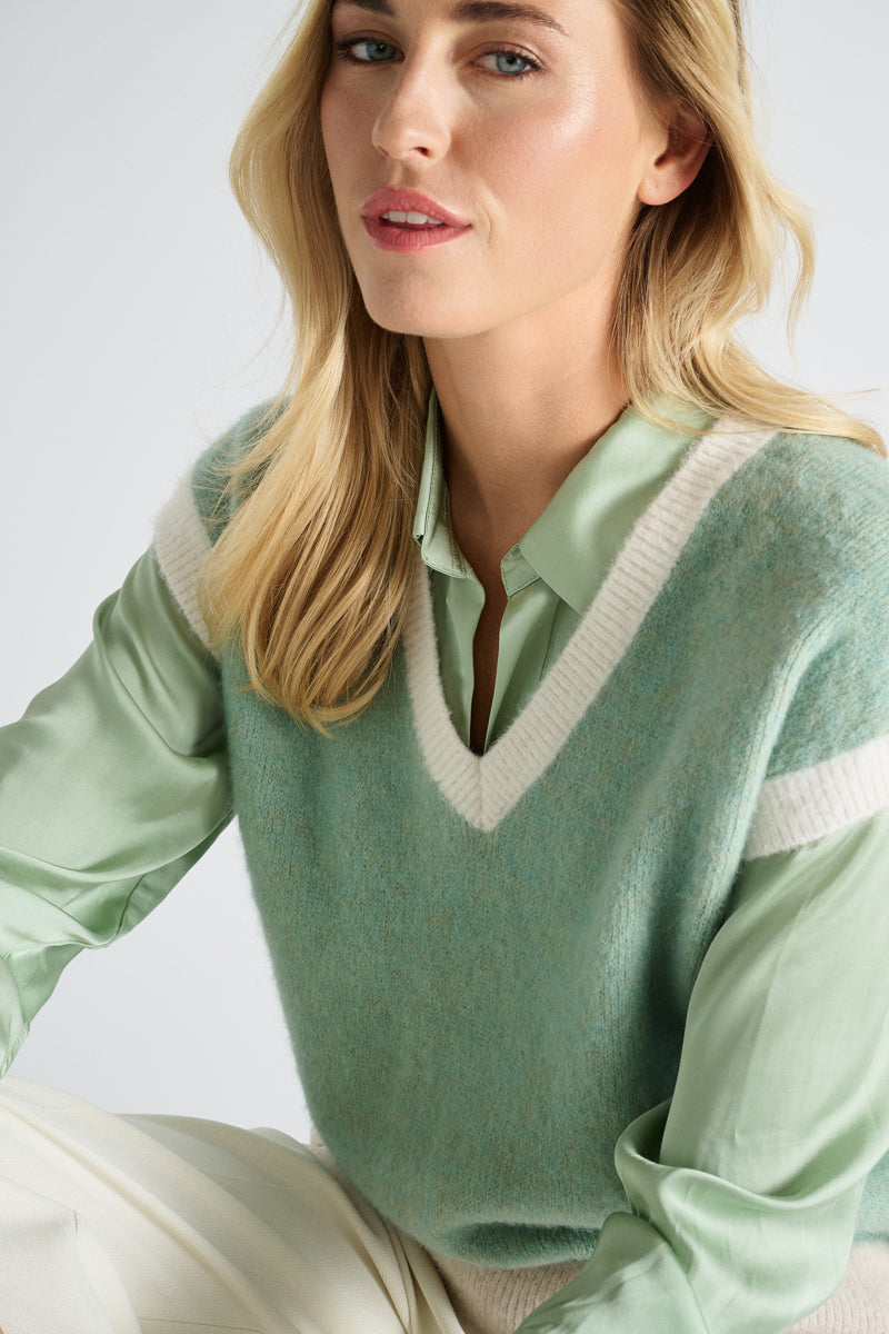 Blouses lange mouw groen Marie Méro