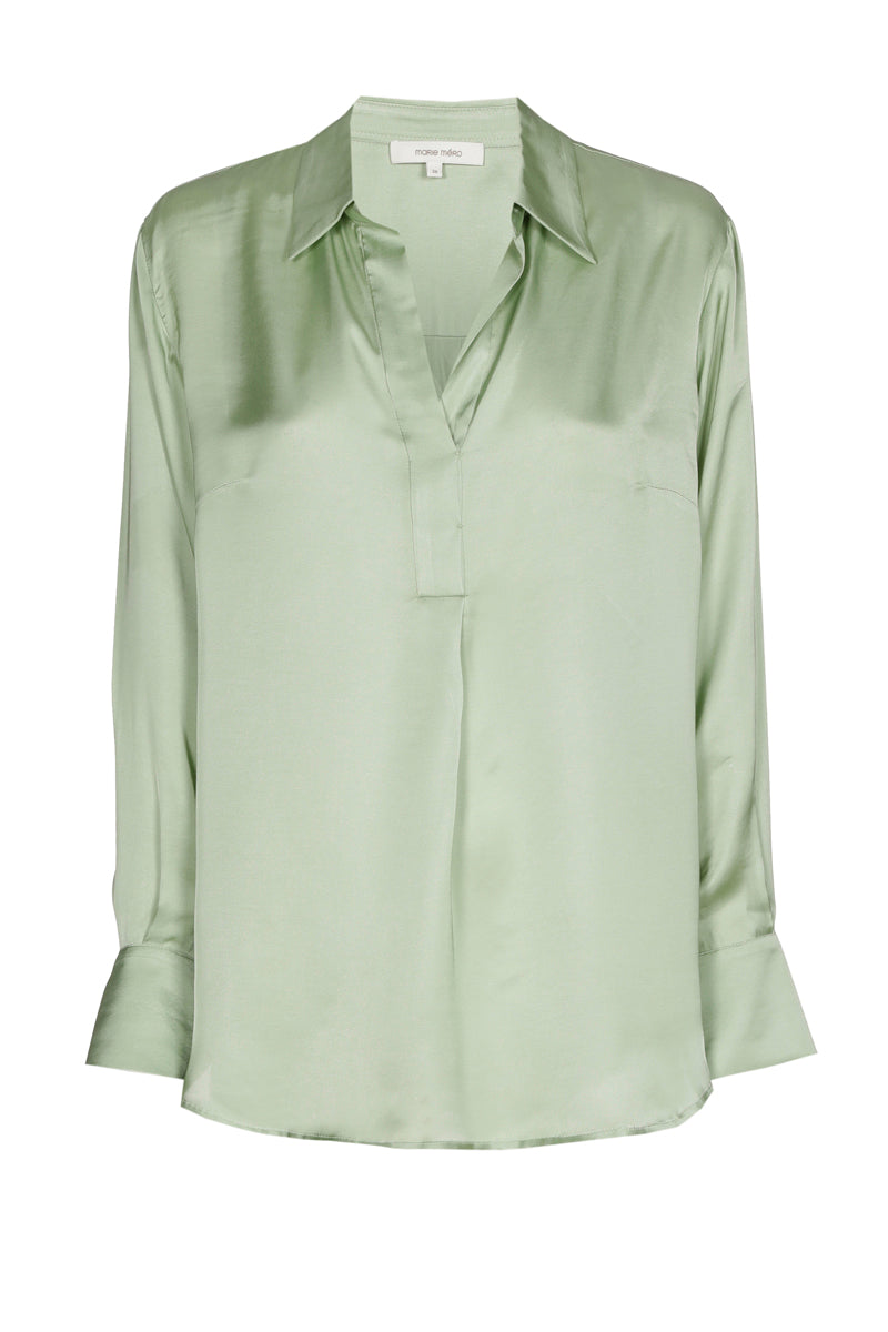 Blouses lange mouw groen Marie Méro