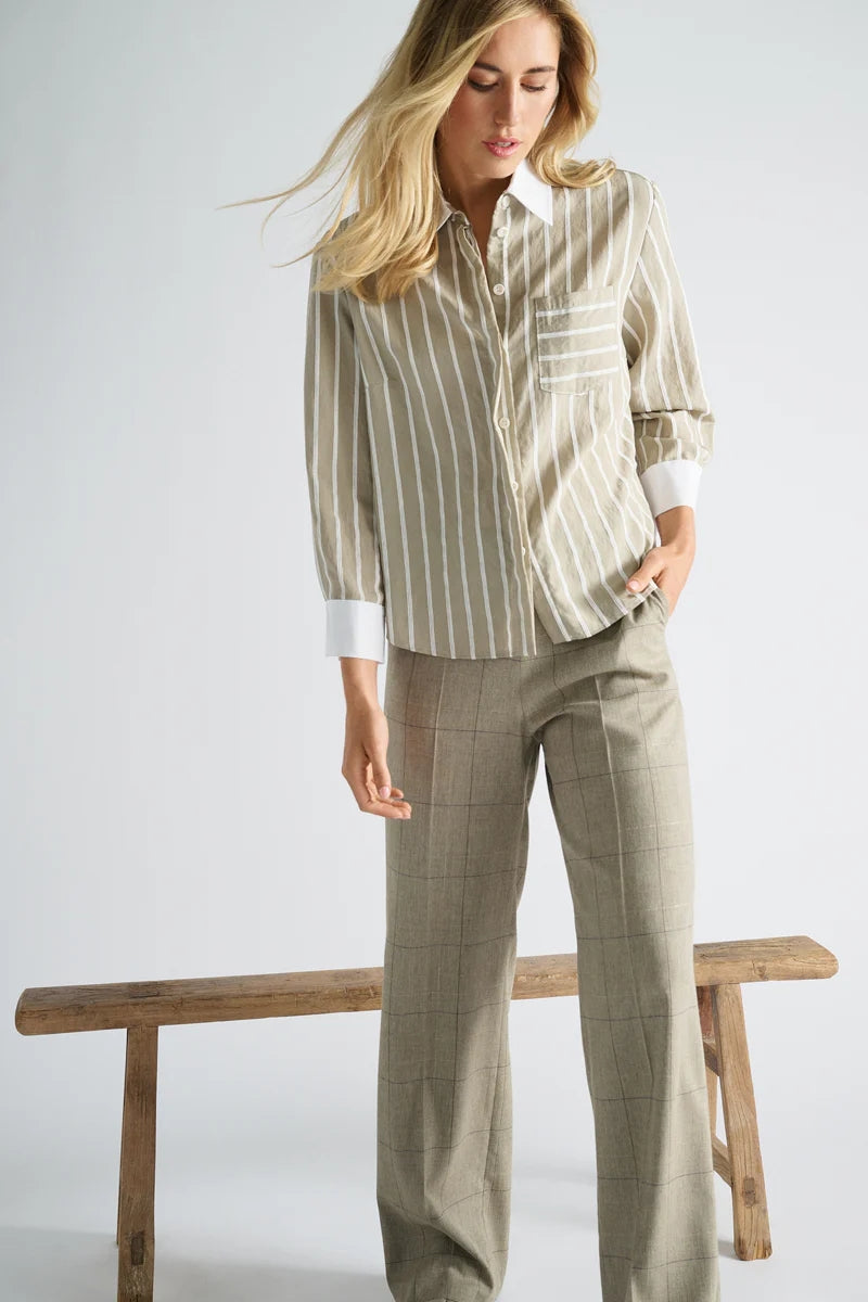 Blouses lange mouw groen Marie Méro