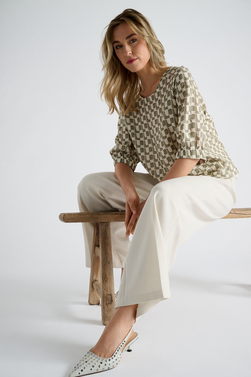 Blouses lange mouw groen Marie Méro