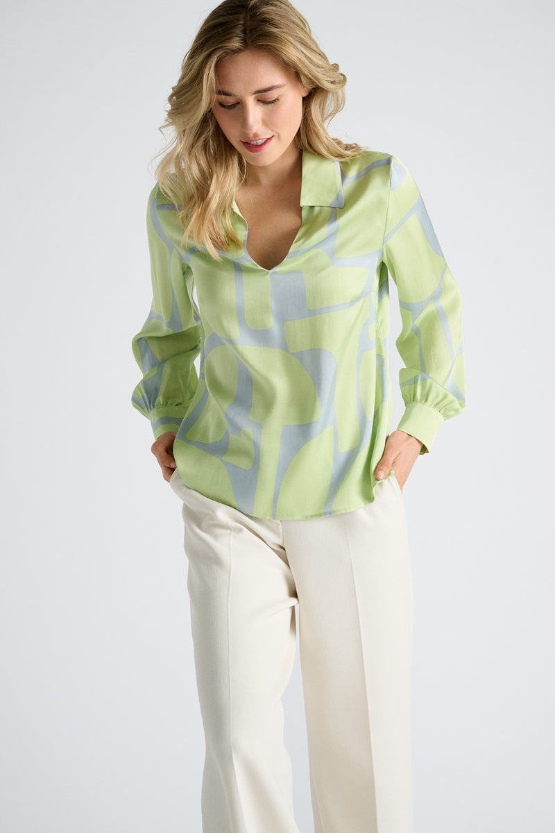 Blouses lange mouw groen Marie Méro