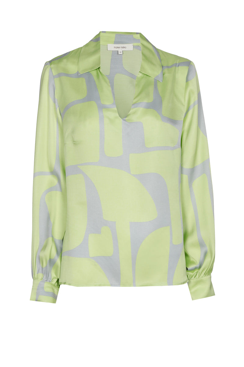 Blouses lange mouw groen Marie Méro
