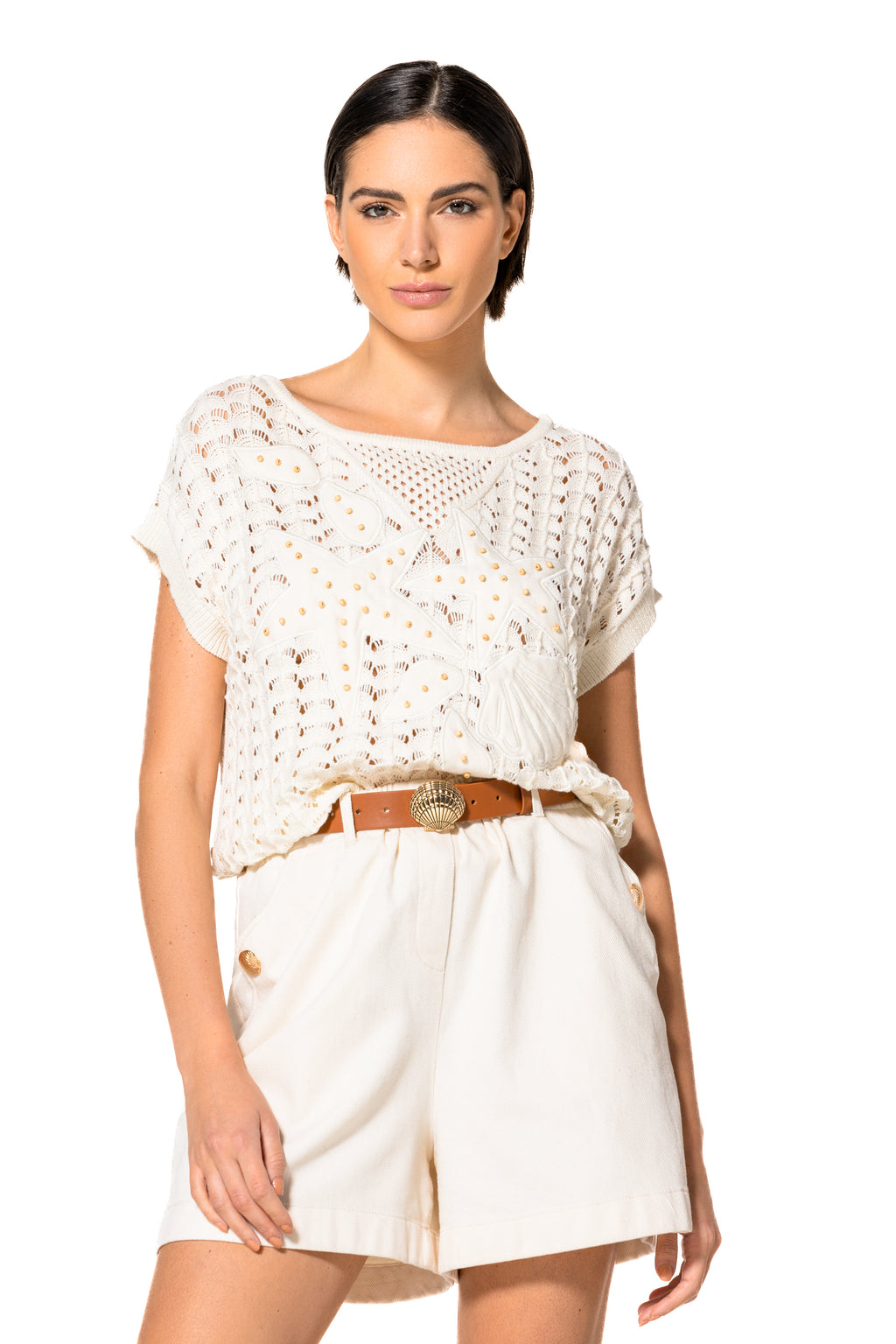 Shorten beige Caroline Biss