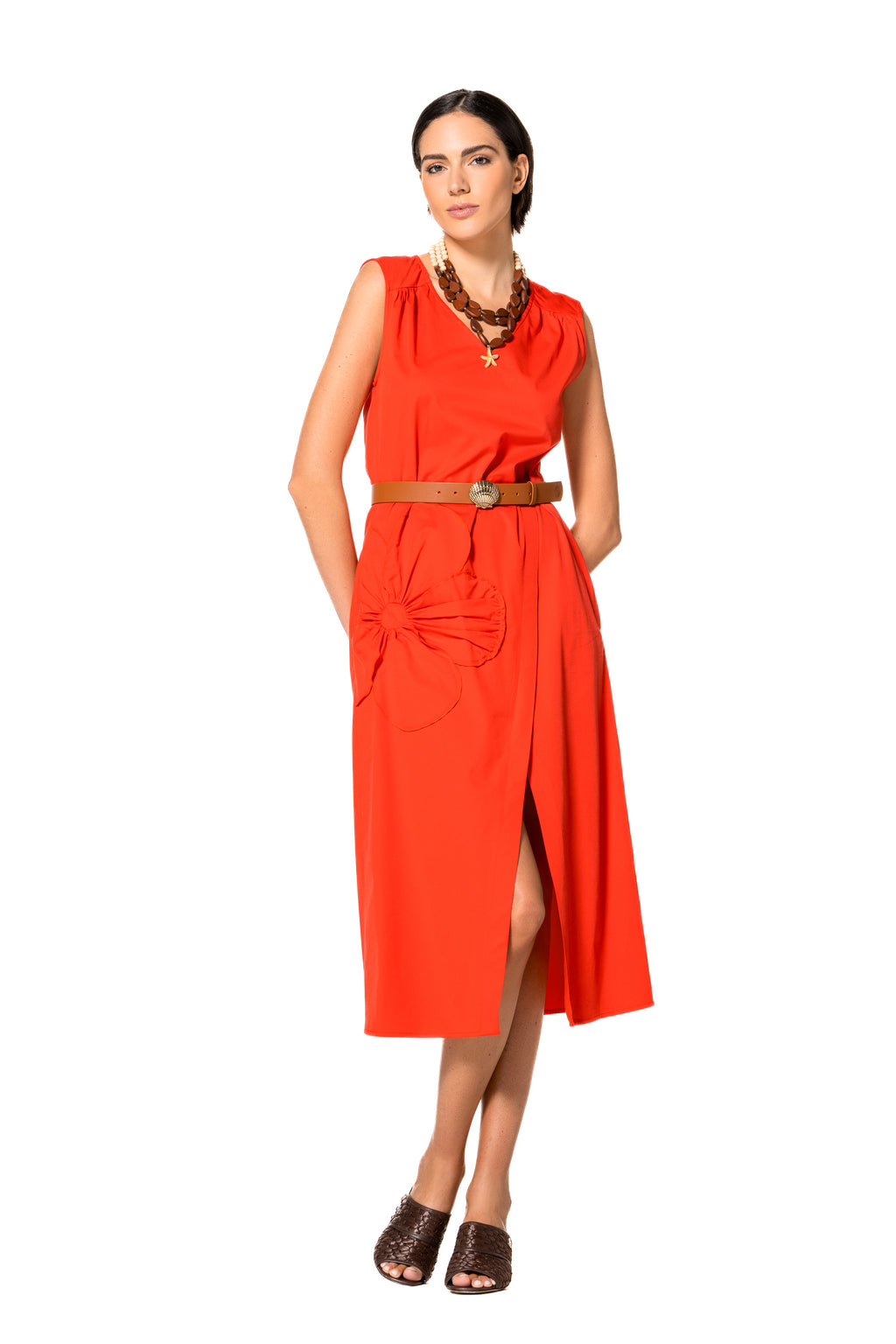 Jurken zonder mouw rood Caroline Biss