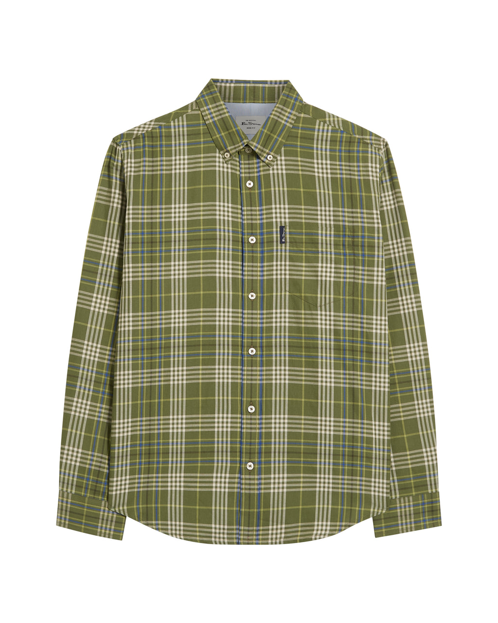 Hemden lange mouw groen Ben Sherman