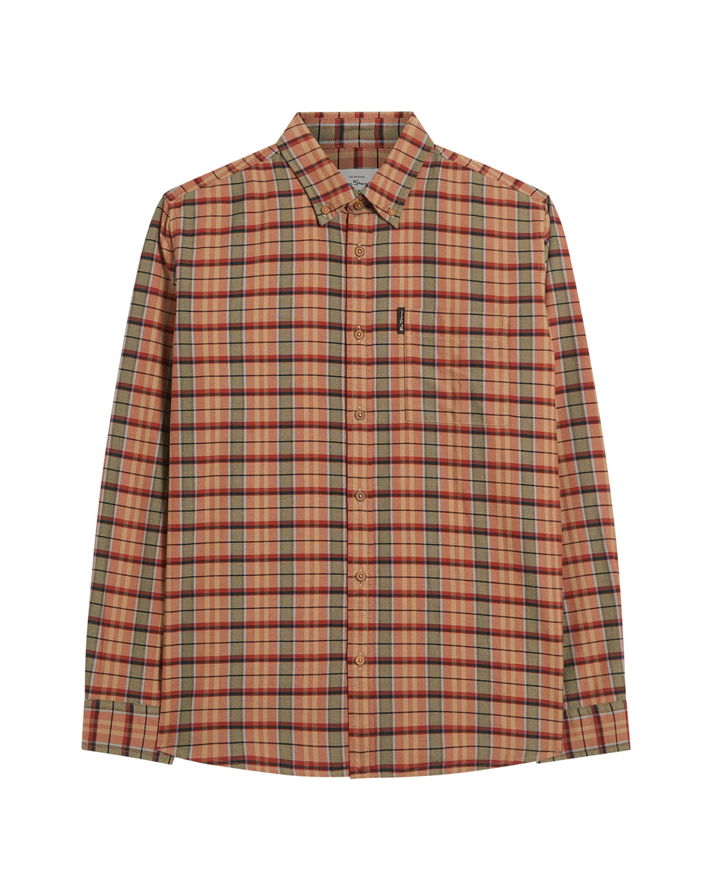 Hemden lange mouw oranje Ben Sherman