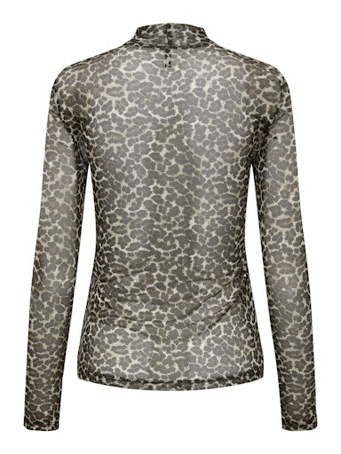 T-shirts lange mouw beige ONLY