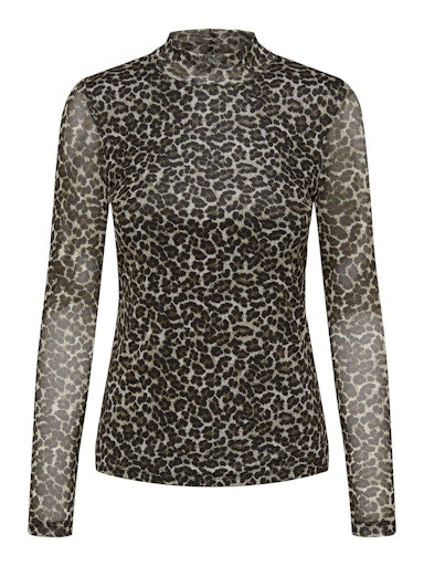 T-shirts lange mouw beige ONLY