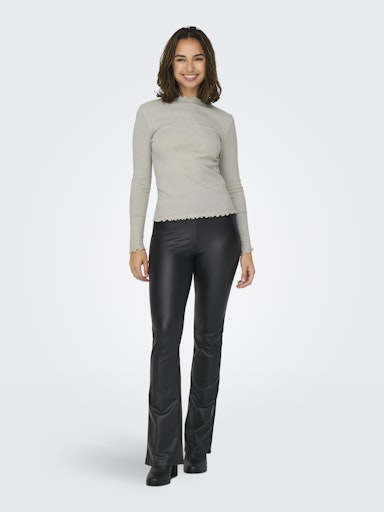 T-shirts lange mouw beige ONLY