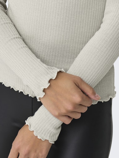 T-shirts lange mouw beige ONLY