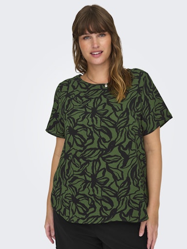 Blouses korte mouw groen ONLY Carmakoma