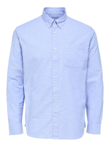 Hemden lange mouw blauw Selected HOMME