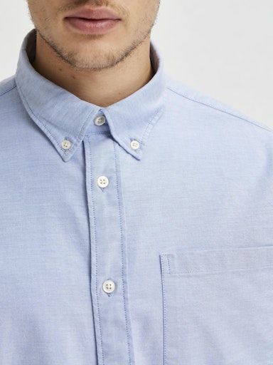 Hemden lange mouw blauw Selected HOMME
