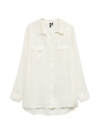 Blouses lange mouw wit VERO MODA Curve