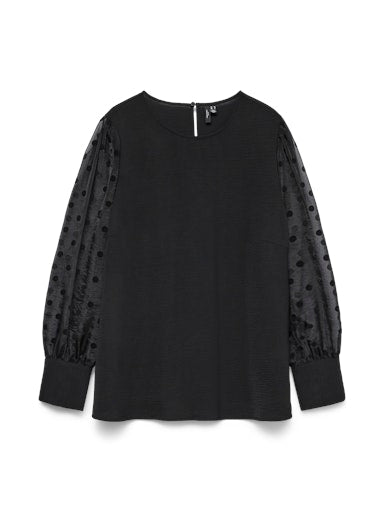 Blouses lange mouw zwart VERO MODA Curve